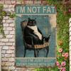 Vintage Katzencharakter Metallposter Wanddekor Wasserdicht