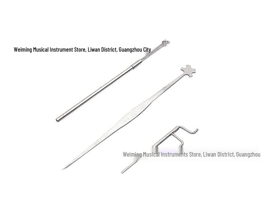 Keman Ses Direği Alet Seti: Onarım ve Ayarlama İçin Kanca, Cetvel, Fikstür, Kalıp, Akort Çatalı ile 11 Parçalı Kit