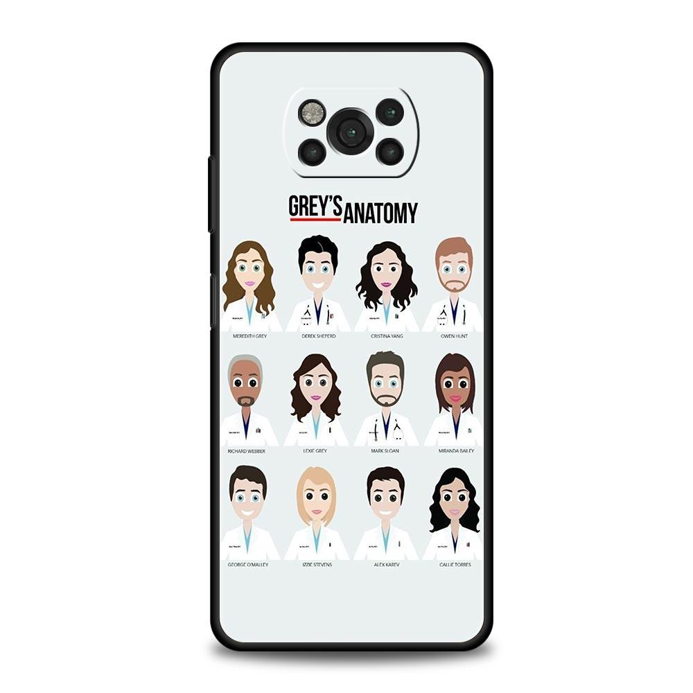 Greys Anatomy Phone Case Cover  for Xiaomi Poco F7 Ultra F6 F5 F4 F3 X6 X5 X4 X3 NFC C51 C55 M4 GT 5G Soft TPU Shell Fundas Bags