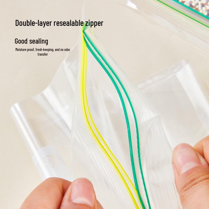 Food Grade Double Zipper Self-Sealing Storage Bags
