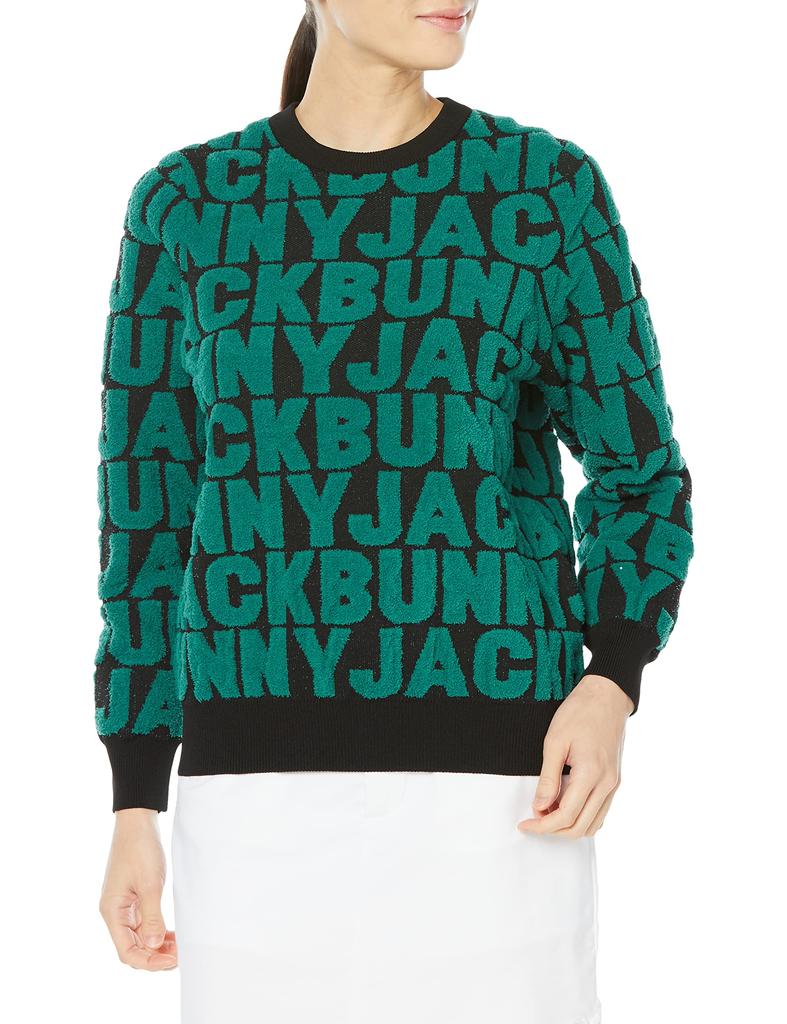 Jack Bunny Crew Neck Knit 12G1PLY Puffy Size Size Size S Women's Pullover, JQ, 140, Green, 0, (Product Code 263-1270016)
