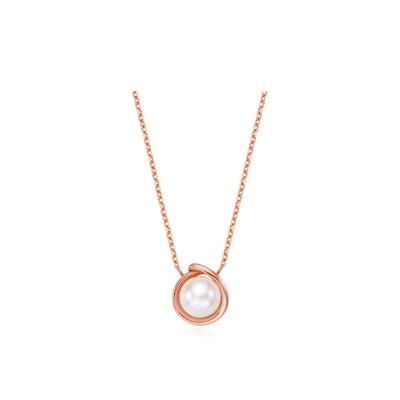 [Stonehenge]] Silver Pearl Necklace Sc24A17T