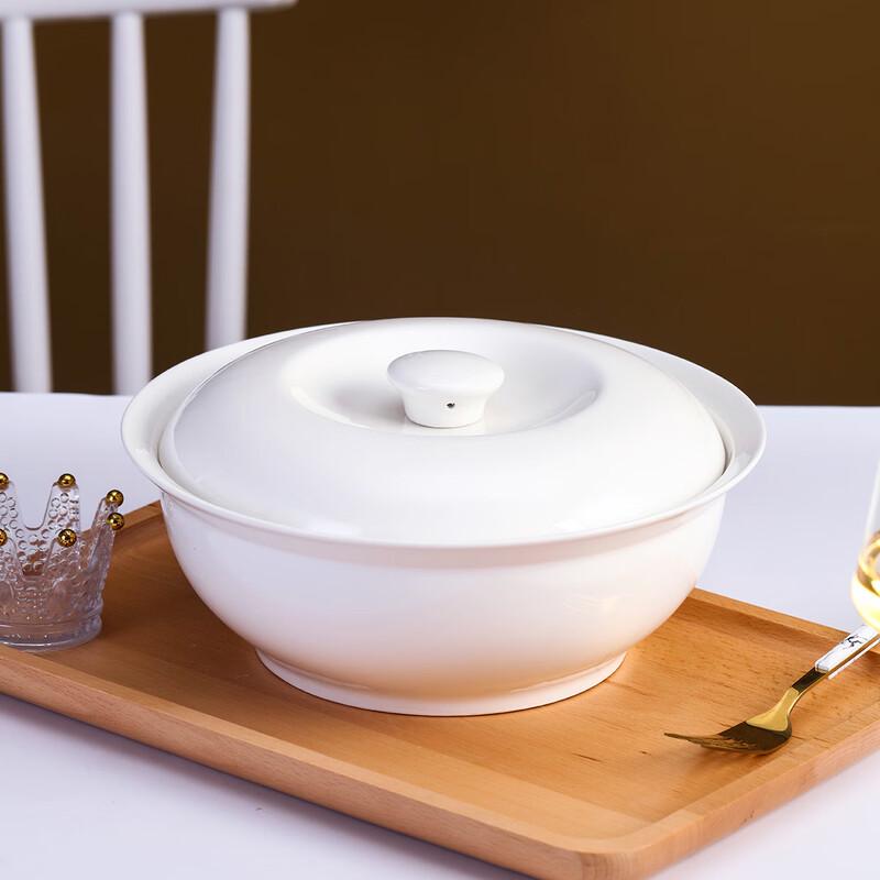 Jingdezhen 34-Piece Pure White Ceramic Dinnerware Set