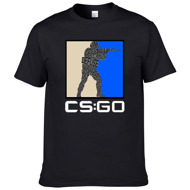 Counter Strike O Neck TShirt CSGO Blood Youth Shooting Pure Cotton Original T Shirt Men Tops Fashion Hot Sale17 cs go