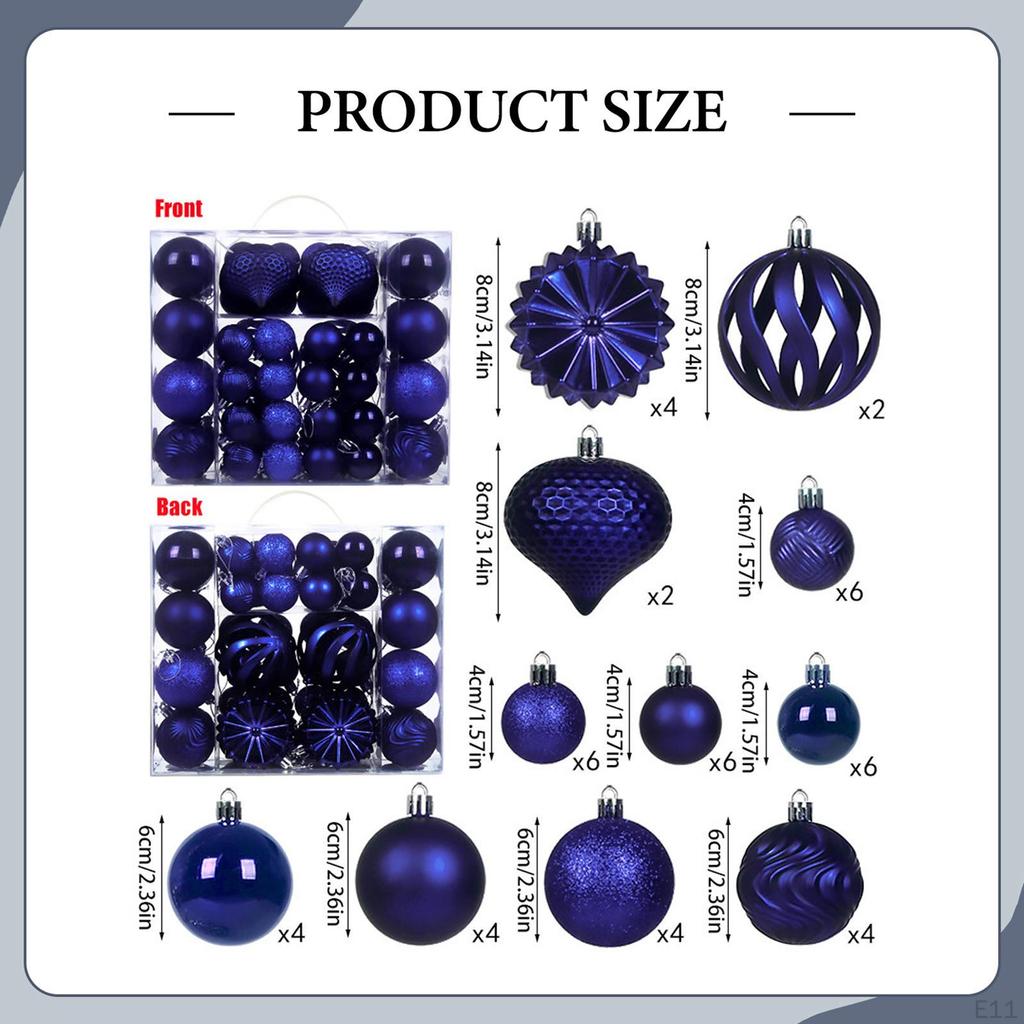 48 Tropfenförmige Weihnachtskugel-Ornamente Baumschmuck für Hochzeit