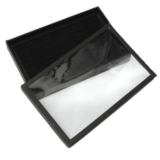 100 Slots Ring Jewelry Display Tray Show Case Organizer Box Storage Holder