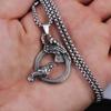 European and American Retro Gothic Hip Hop Punk Crow Pendant Men's Necklace Titanium Steel Chain