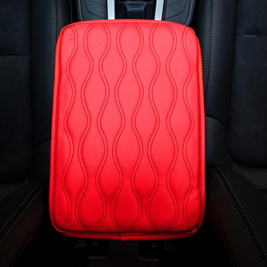 Universal Center Console Cover Waterproof Dirt-Resistant Armrest Box Cushion Protector with Elastic Straps for Most Vehicle
