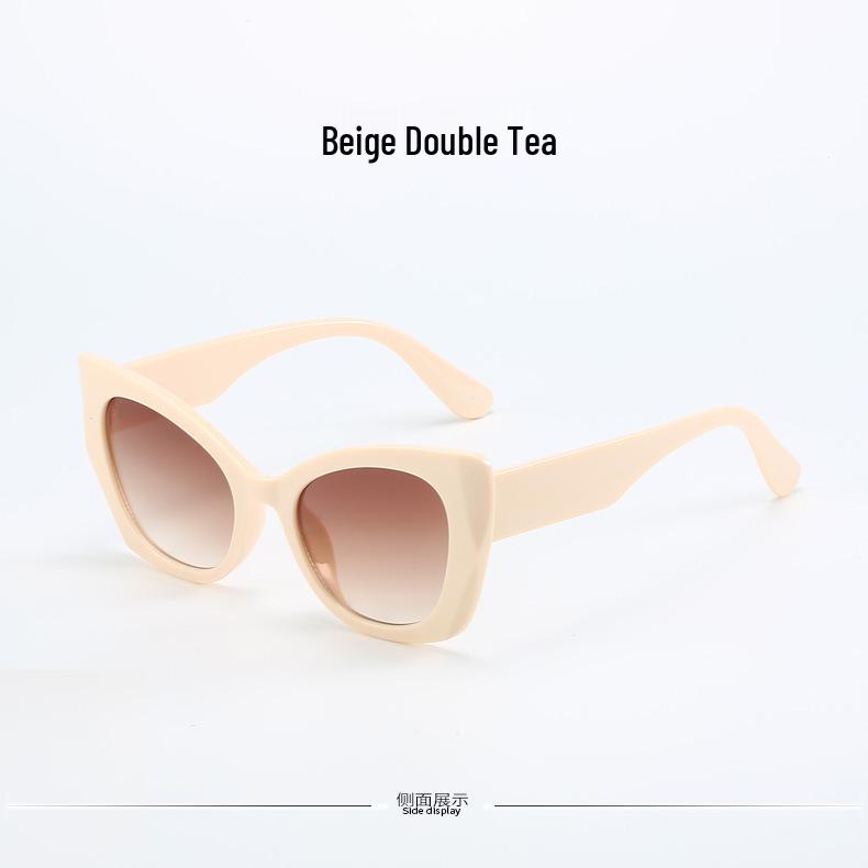 2023 Trendy European & American Women's Large Frame Street Style Sunglasses - Sun Protection & Bare Face Design