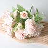Artificial Flower Fake Peony Chrysanthemum Hydrangea Bouquet Faux Silk Floral Arrangements for Wedding Party Home Decor Table Centerpiece