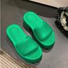 Fashion Punk Chunky Heels Mules Shoes Sandals For Women Rivet Platform Slide Sandals Open Toe Summer Street Goth Shoes Beach Shoes