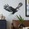 Soaring Black and White Eagle Wall Stickers, Self-Adhesive Decor for Bedroom Living Room Entryway Dorm Room Decoration