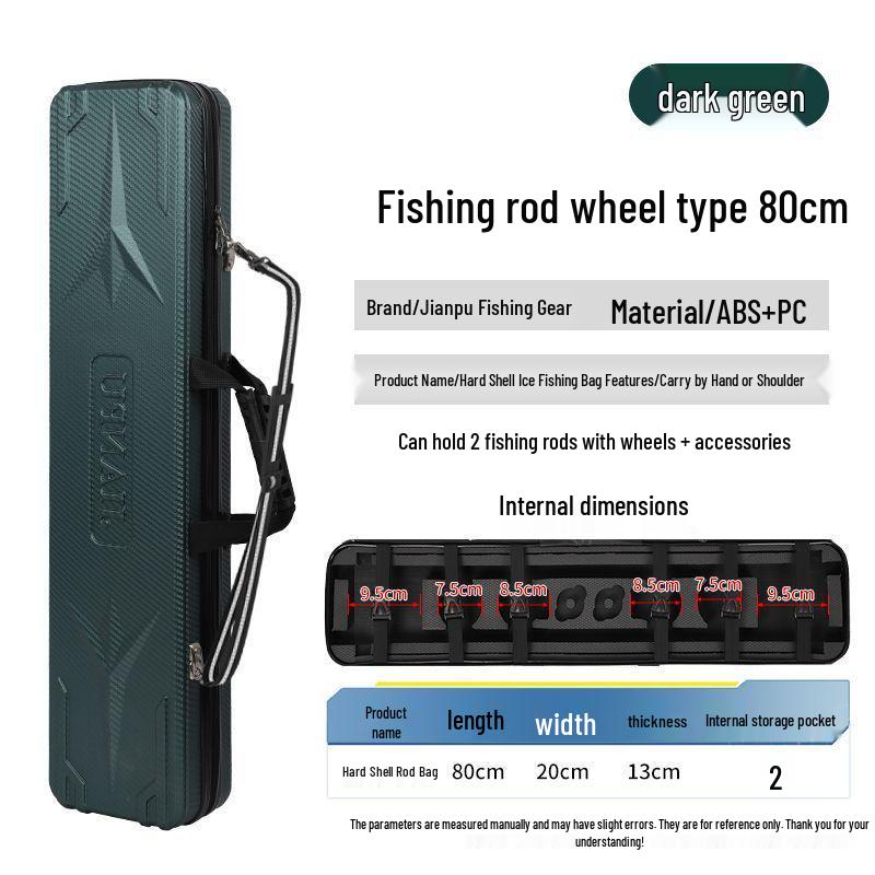 Fish Rod Bag for Raft, Lure, and Sea Fishing - No Disassembly Required, Fits Reel Line Groups, Multiple Models, Winter-Ready Storage.