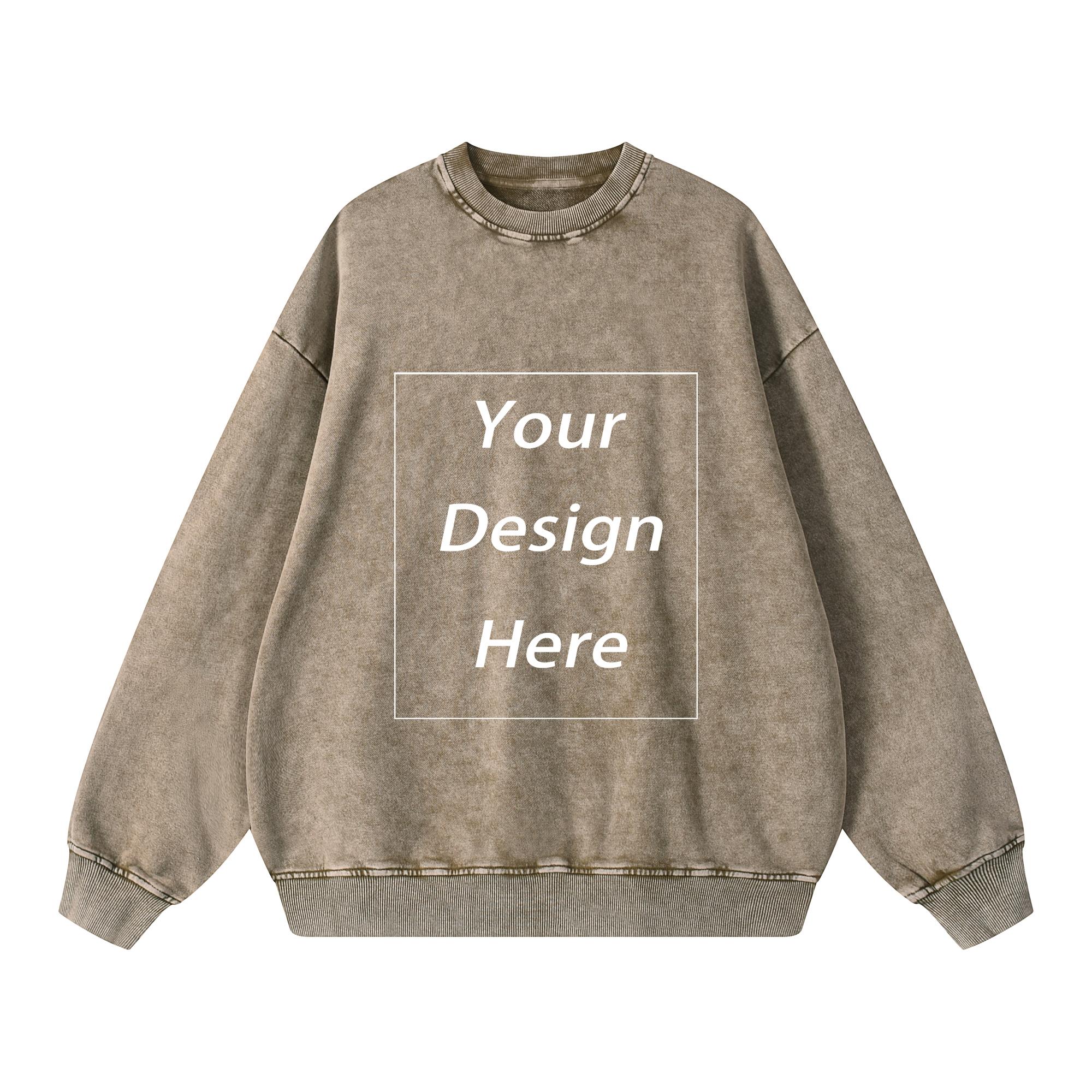 360 GSM хлопковый свитер индивидуальный унисекс классический свитшот S кофейный