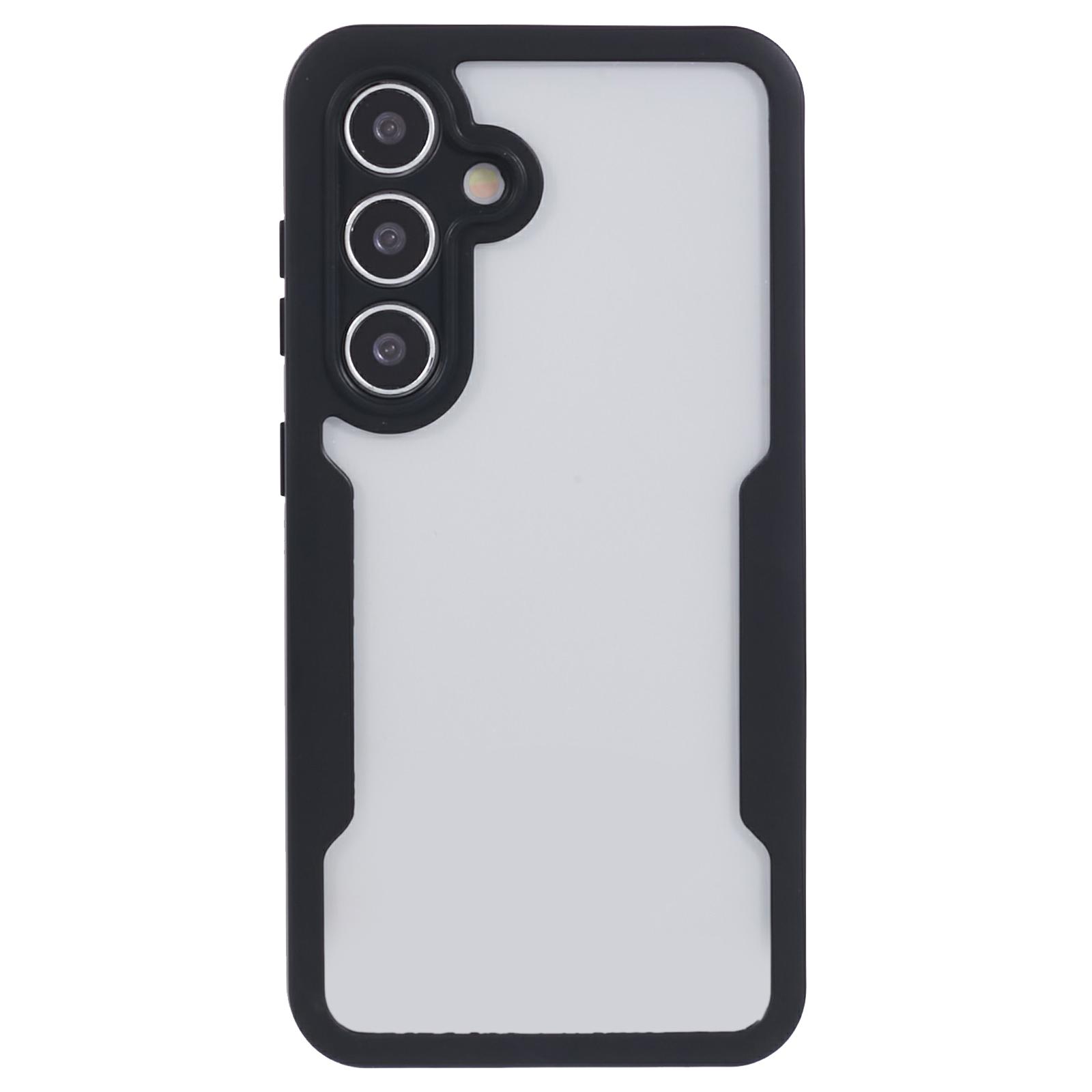 

For Samsung Galaxy S24 Case Acrylic+TPU Clear Phone Cover with PET Screen Protector A