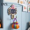Solid Wood Ornament Hook Halloween Wall Hook, Wooden Crow Mummy Skull Key Holder for Entryway, Festive Hat And Hooks Cute Spooky Coat Rack with Metal