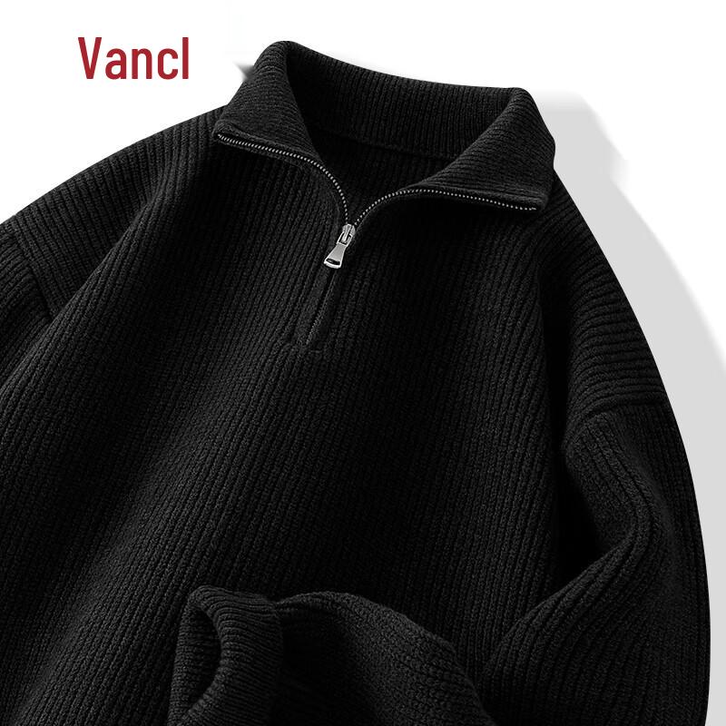 

VANCL Men s Half-Zip Stand-Up Collar Knit Sweater 2XL