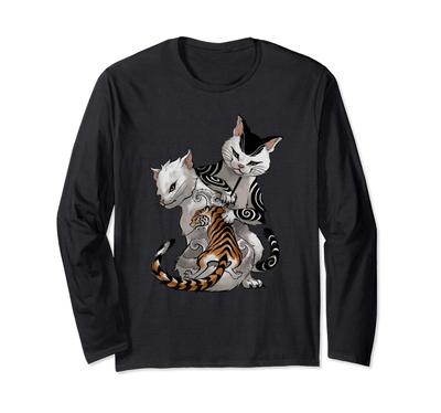 Cat Tattoo Long Sleeve T-shirt