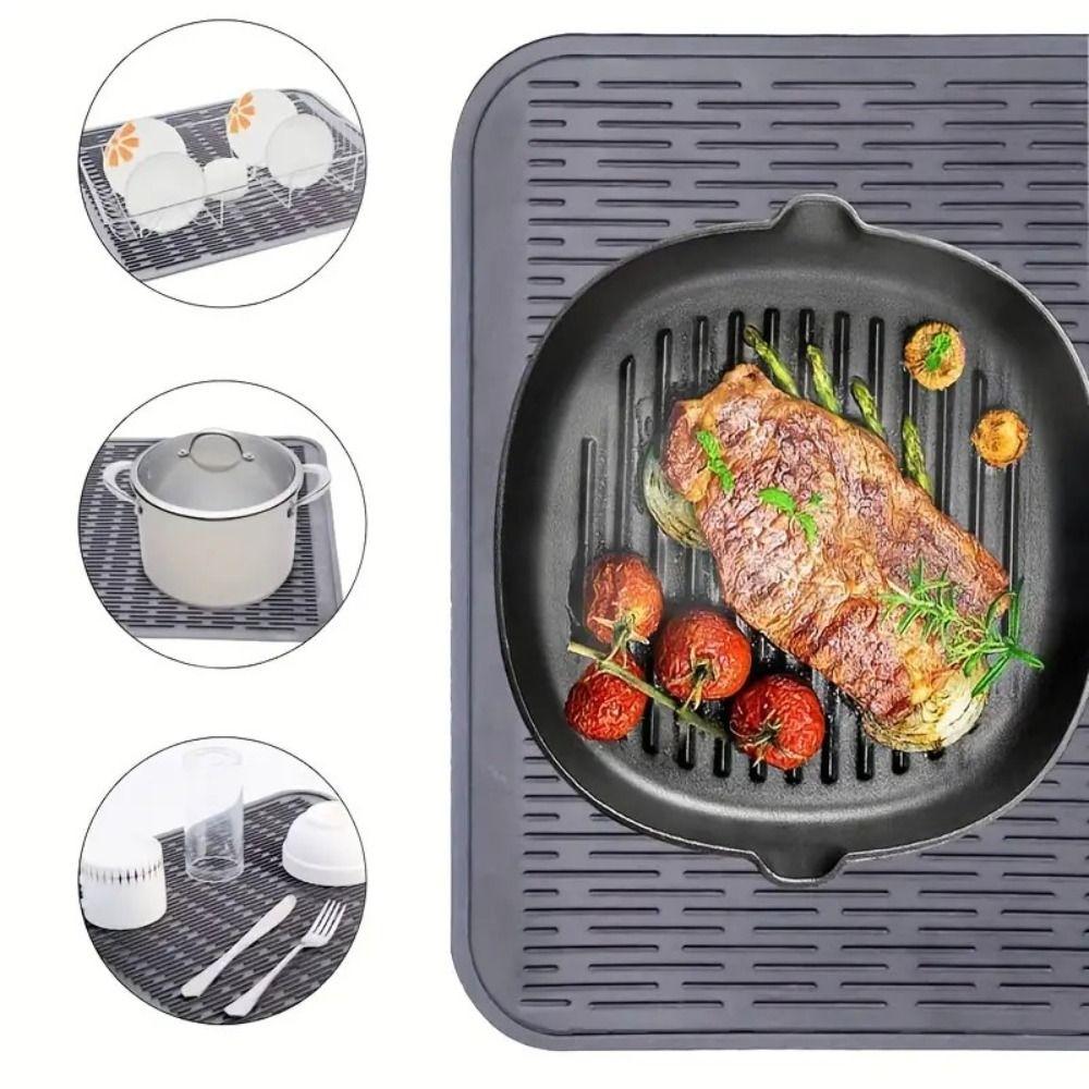 Silicone Stove Protection Pad Oversized Sink Mat Drying Mat Kitchen Mat  Home