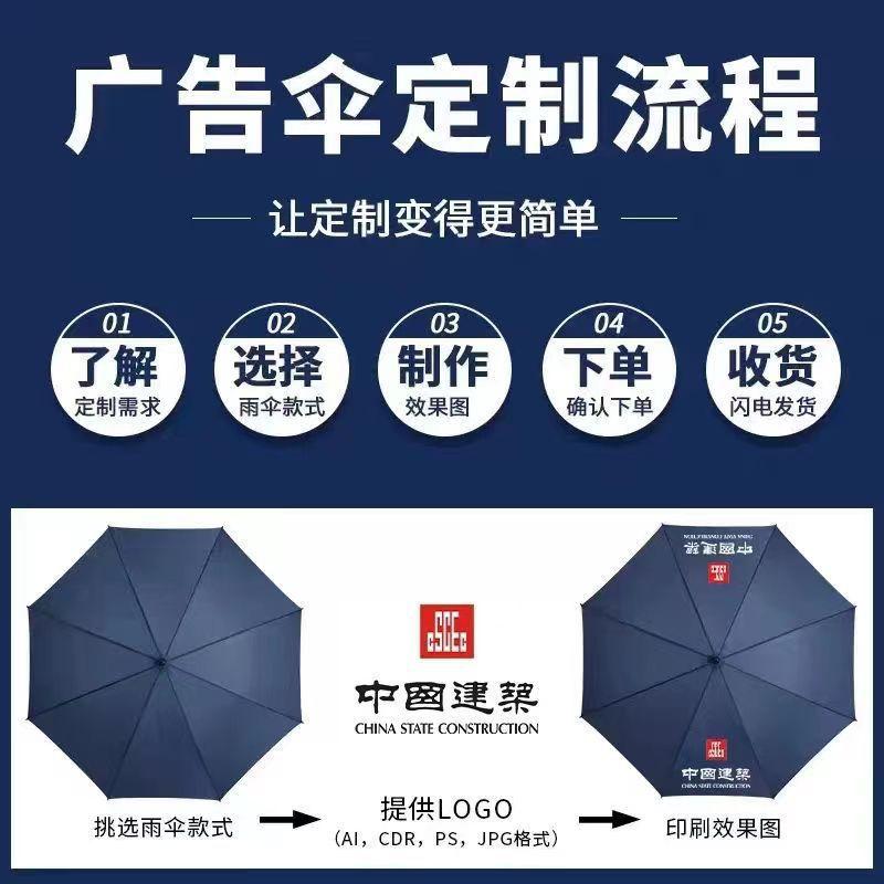 Automatic Advertising Umbrella Printing Lettering Logo Business Three-fold Gift Umbrella Wholesale Sunscreen Sunshade Rain Folding Umbrella