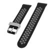 24mm Replacement Watchband Color Contrast Adjust Size Soft Silicone Watch Strap for Spartan Hr Baro Black Gray