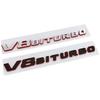 3D ABS Black Red Car Letters Logo V8 BITURBO Side Fender Badge Emblem Decal For Mercedes Benz AMG C63 E63S SL63 GLC63 G63 GLE63S