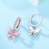 S925 Silver Exquisite Butterfly Hoop Earrings With Sparkling Zircon Dragonfly Design Elegant And Versatile Accessory