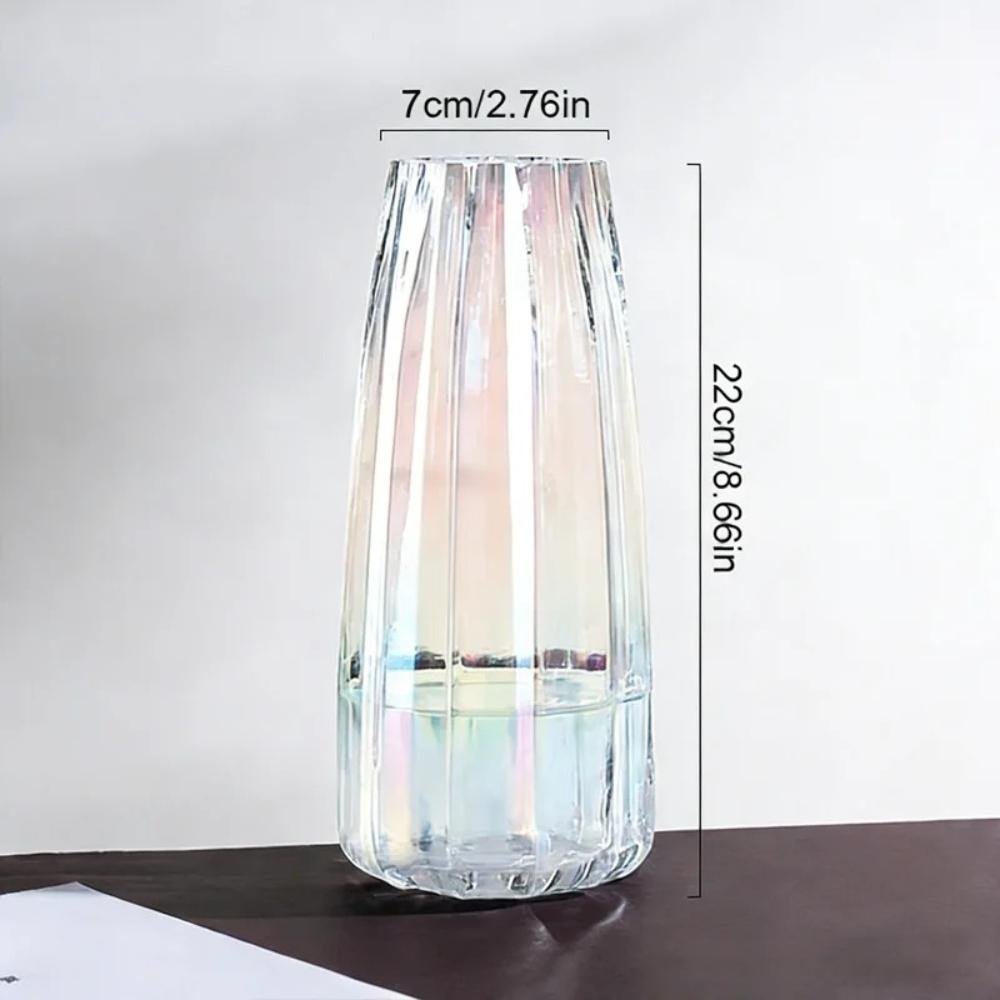 Modern Simple Vertical Glass Vase for Hydroponic Flowers Colorful Creative Vase Home Table Decoration Gift for Greenhouse