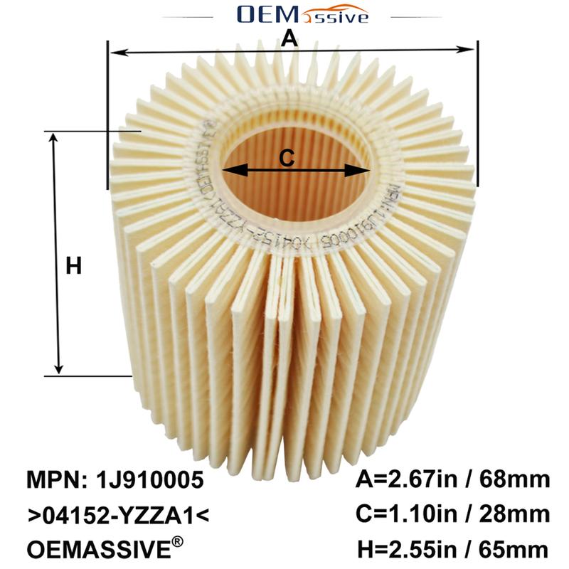 3x Ölfilter für Lexus RX200t RX350 RX450h 2GR-FE 2GR-FXE 2GR-FXS 3456CC 3.5L 2008 2009 2010 2011 2012 2013 2014 2015