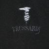Trussardi Made In Italy Short Sleeve Polo Shirt M Black Kanoko Fabric Men's Used