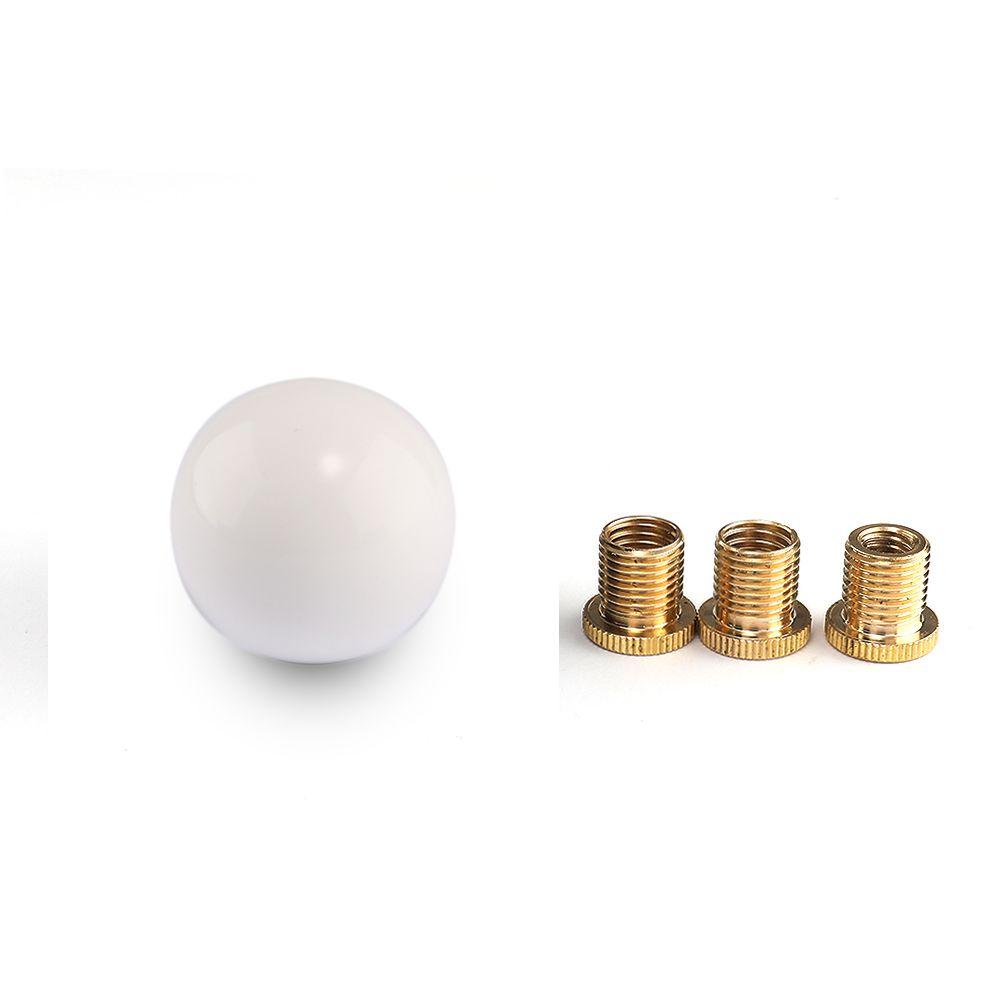 Round Gear Knob Short Shifter Knob For Universal Car Acrylic Shift Knob Black Silver SK-1006