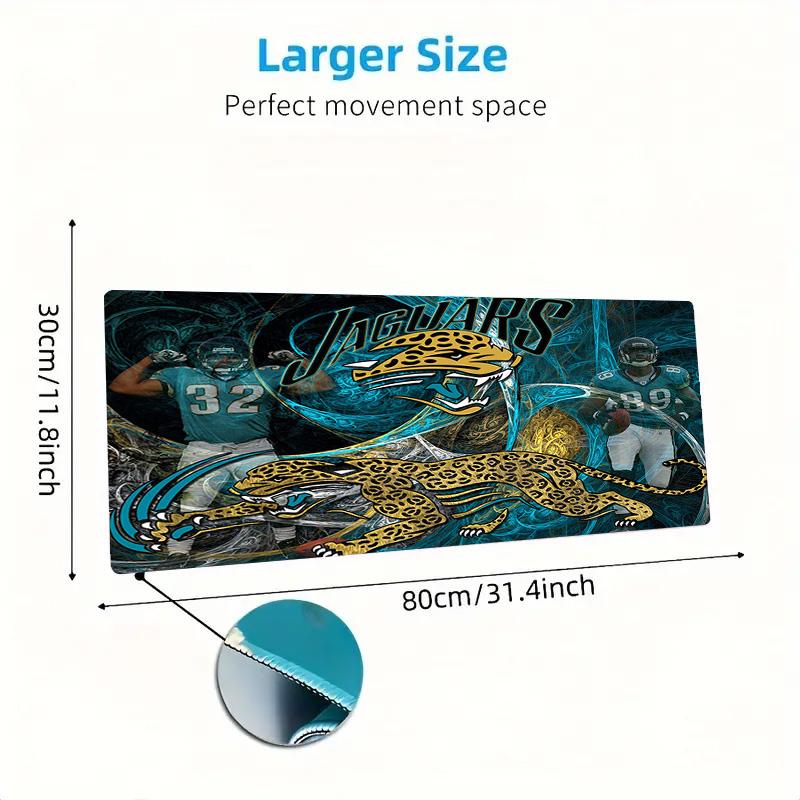 Jacksonville Jaguars Color Mouse Pad Large Gaming Table Cushion Non-slip Laptop Tablet Big Mousepad XXL Mat Mini PC Playmat With Lock Edge