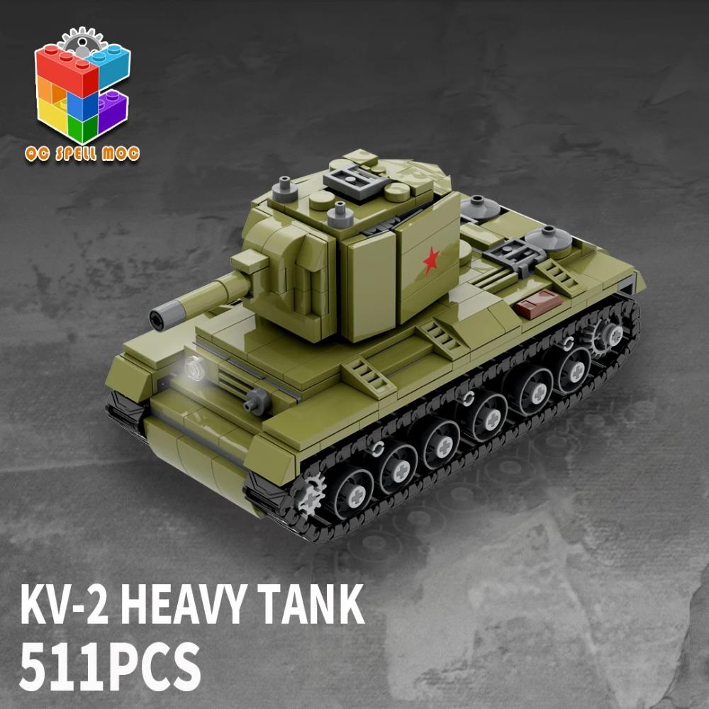 Gebäude MOC Neuer WW2 Sowjetischer Panzer gepanzertes Fahrzeug Baustein Set Militär Montage Modell Armee Krieg Soldat Spielzeug Geschenke für Kinder Kinder