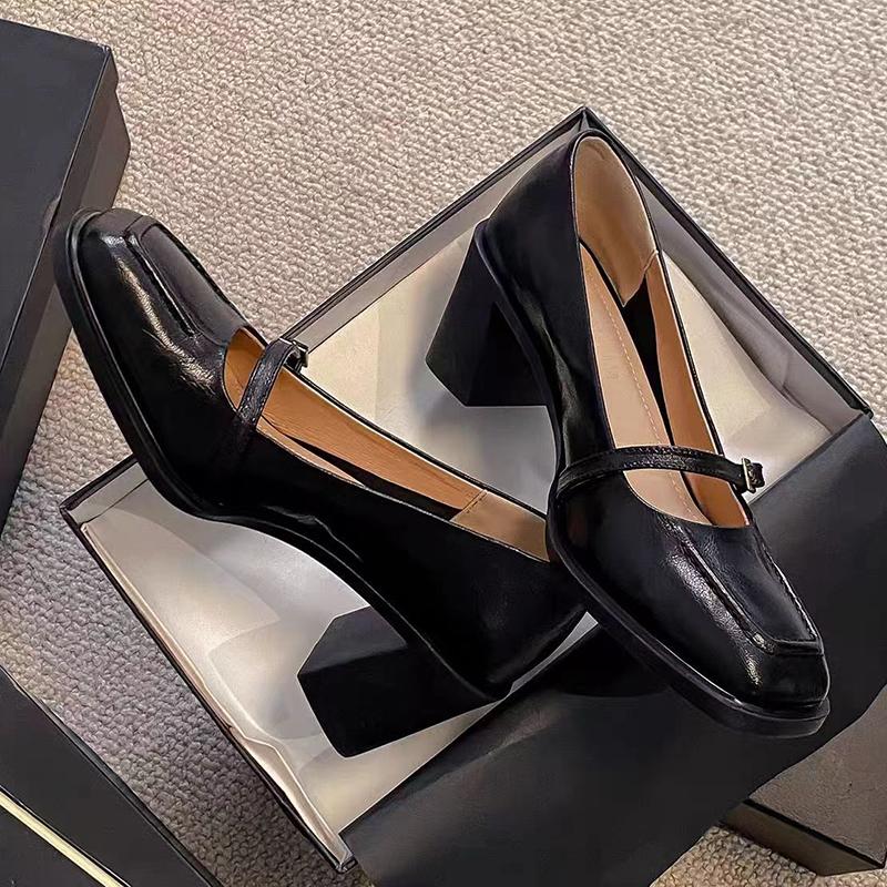 Модные лакированные коричневые туфли Мэри Джейн для женщин 2024 года — фото 4