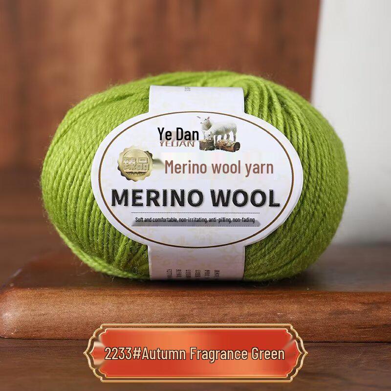 

Пряжа из мериносовой шерсти средней толщины ручной вязки для свитеров, шарфов, шапок - 213 Овечья шерсть - 3 нити