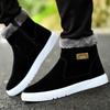 2025 New Winter Sports High-top Shoes Men's Students Korean Version Trend Velvet Flat-bottomed Casual Versatile Board Shoes