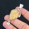 925 Silver Pear Natural Picture Jasper Handmade Ethnic Anniversary Boho Pendant