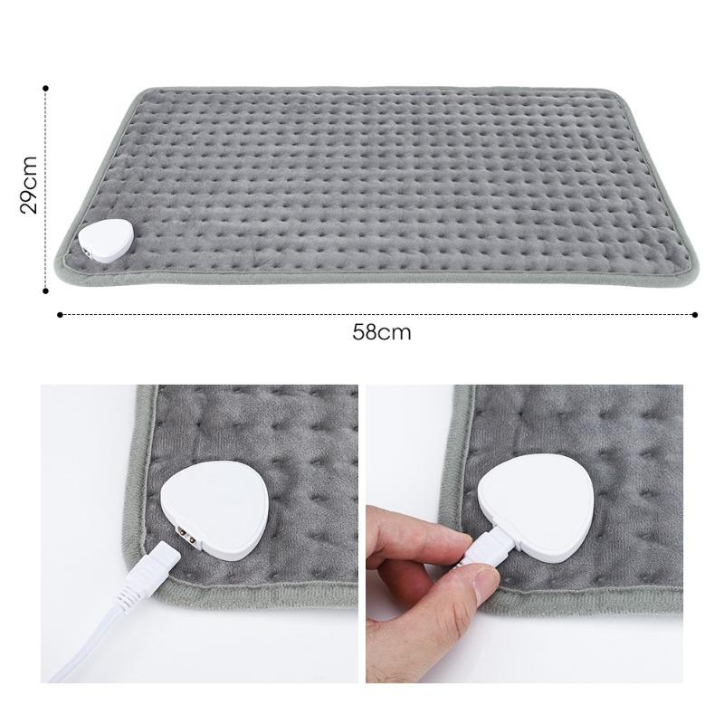 Vyhřívaný polštář na sedadlo 30x60cm 9 nastavení teploty Rychlé zahřátí s časovačem pro kancelářskou židli & Banya saunu