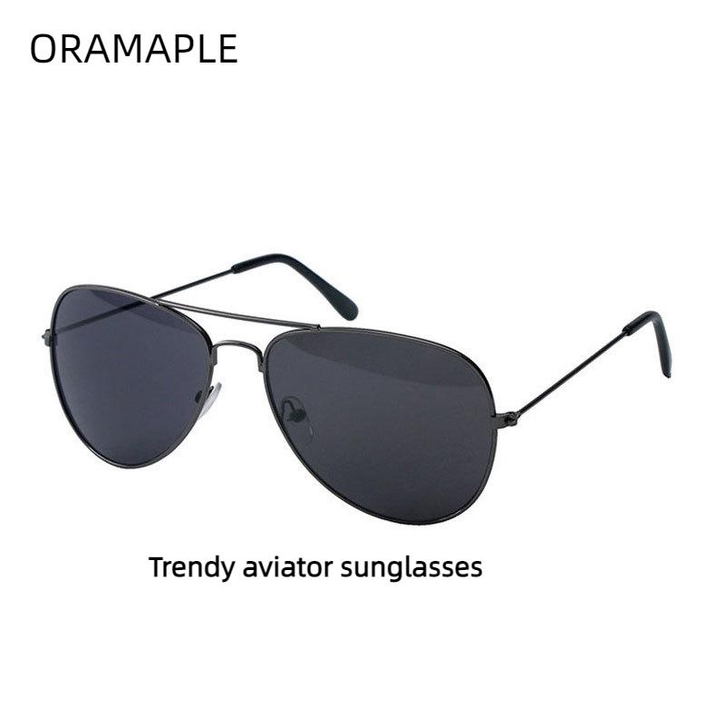 

Мужские солнцезащитные очки в новом стиле, модные солнцезащитные очки в рамке, солнцезащитные очки-пилоты с защитой от УФ-излучения