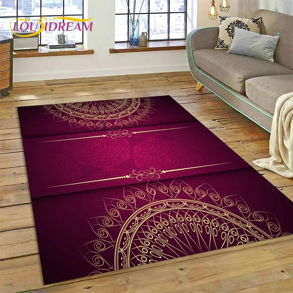 Muslimský Islám Modlitba Klečící Poly Podložky Mandala Koberec Kobereček do Ložnice Obývacího Pokoje Domácí Dekorace na Pohovku,Velká Dekorativní Podlahová Rohož