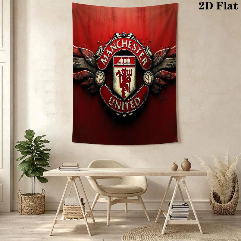 Unbeatable MUFC ForceWall Hanging Printed Fabric Blanket Decorative Tapestries for Bedroom Living Room Home Decor