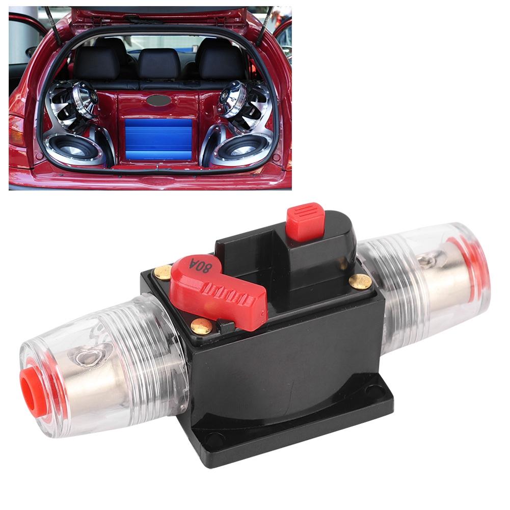 12 24V Car Audio Stereo Amplifier Reset Circuit Breaker Fuse Holder Car Accessories80A