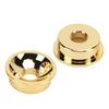 2PCS TL Electric Guitar Jack Cover Round Metal Electrosocket Plate with Mounting Screws Gold