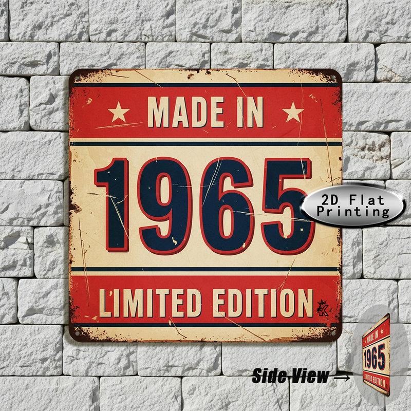 Vintage Made In Limited Edition Metal Tin Sign Retro Birthday Year Iron Painting Wall Art Rustic th Birthday Gift Decor