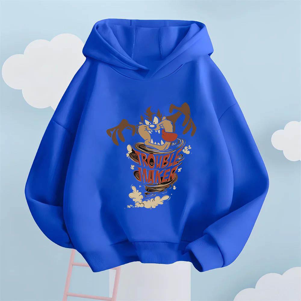 

Интересный и Игривый Стиль! Худи детское с принтом мультфильма Проказник , Игривая и озорная атмосфера американской анимации, Топ для девочки 100