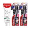 Whitening Toothpaste with Slim Soft Charcoal Toothbrush