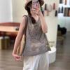 Summer New Retro Lace Sleeveless Fried Vest Women's Loose Jacquard Embroidered Suspender Top