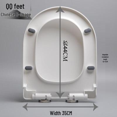 TLXT Universal Thickened Plastic Toilet Seat Cover - QQ Feet Medium U-Shape
