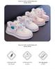 Versatile Children's Winter Plus Velvet Cat-Design Casual Warm Sneakers - White, Women's Sports Flat Shoes