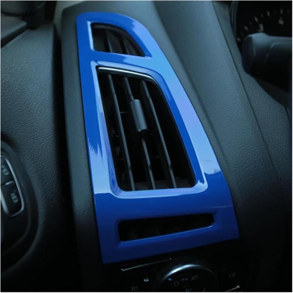ABS Air Conditioning Vent Glitter Air Conditioning Vent Sticker, Compatible with Focus 3 4 2012-2017 Automotive Parts Interior(Carbon Fibre 2pc)
